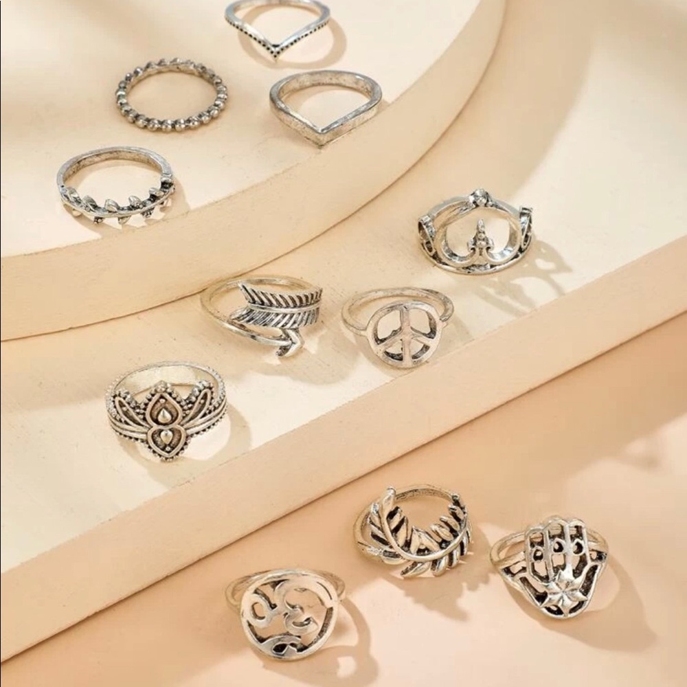 11pc leaf ring set - Picture 2 of 2